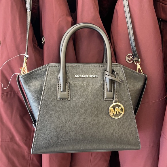 Michael Kors Avril Small Satchel Crossbody Black - Picture 11 of 15